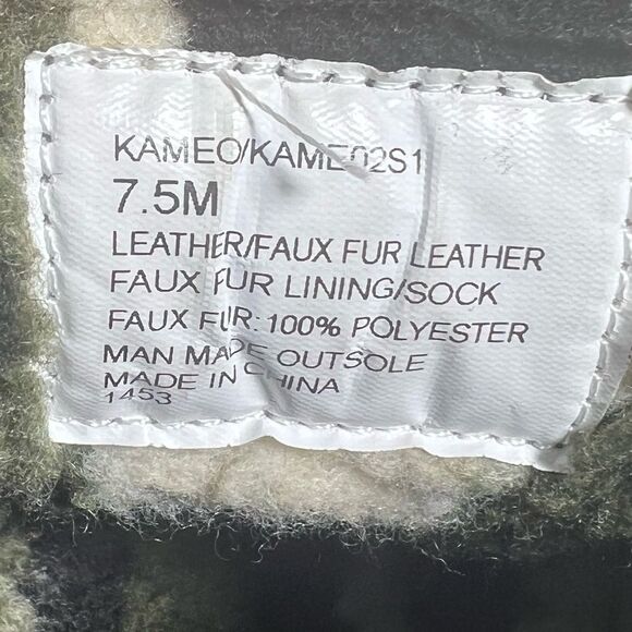 Steve Madden Kameo Green Suede Faux Fur Sneakers - Picture 4 of 6